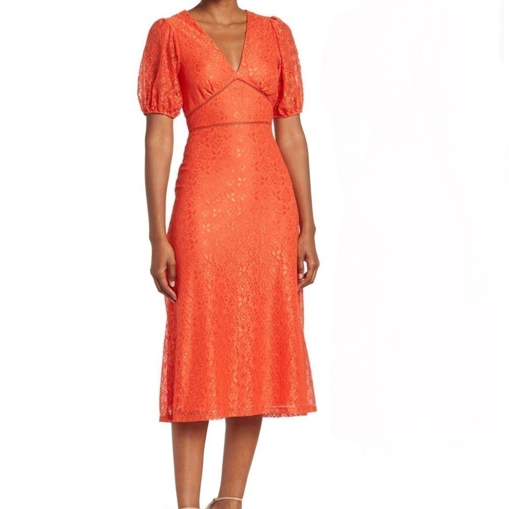NSR Lace midi short sleeve dress Size XS‎